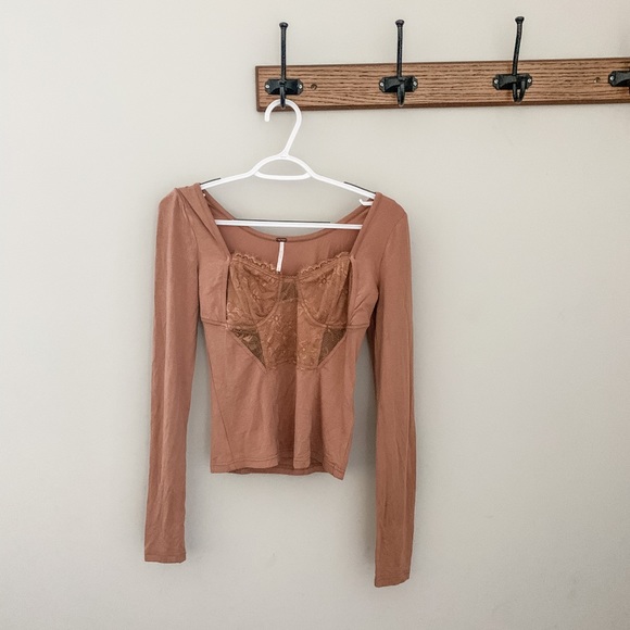 Free People Tops - NWT Free People Long Sleeve Corset Top